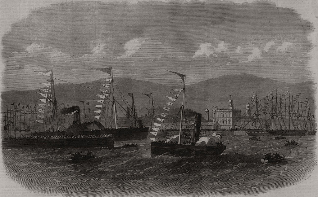 Opening of the new graving-dock at Belfast by Lord Lieutenant of Ireland 1867